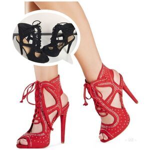 Luxe by JustFab Moritz Rhinestone Pumps